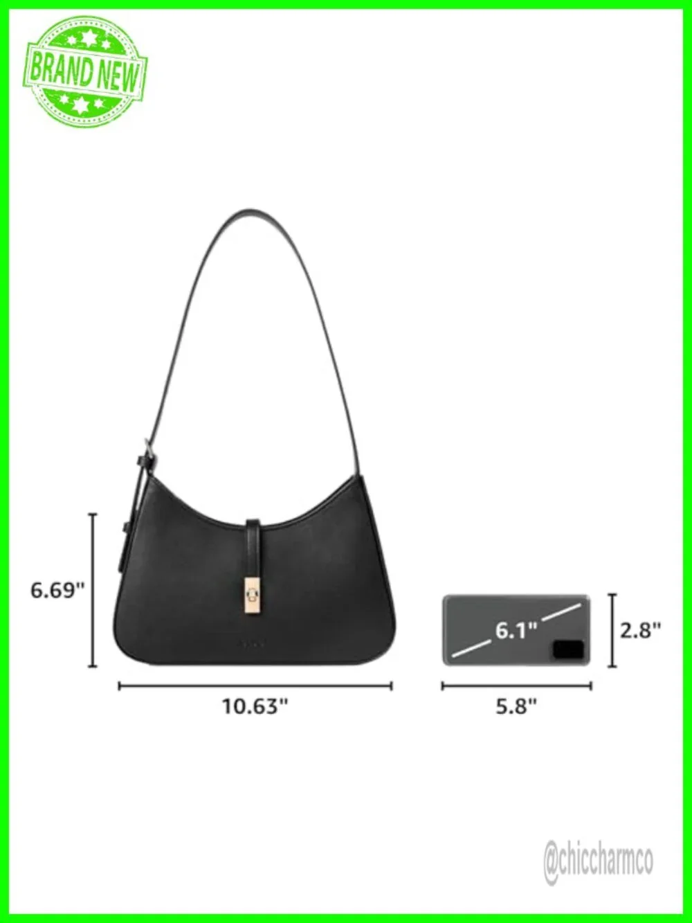 Vegan Leather Hobo Shoulder Bag Crossbody Purse with Adjustable Strap